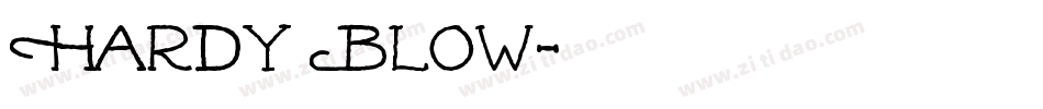 Hardy Blow字体转换